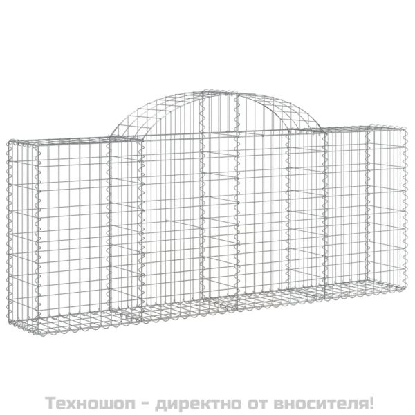 Габионни кошници арка 3 бр 200x30x80/100 см поцинковано желязо