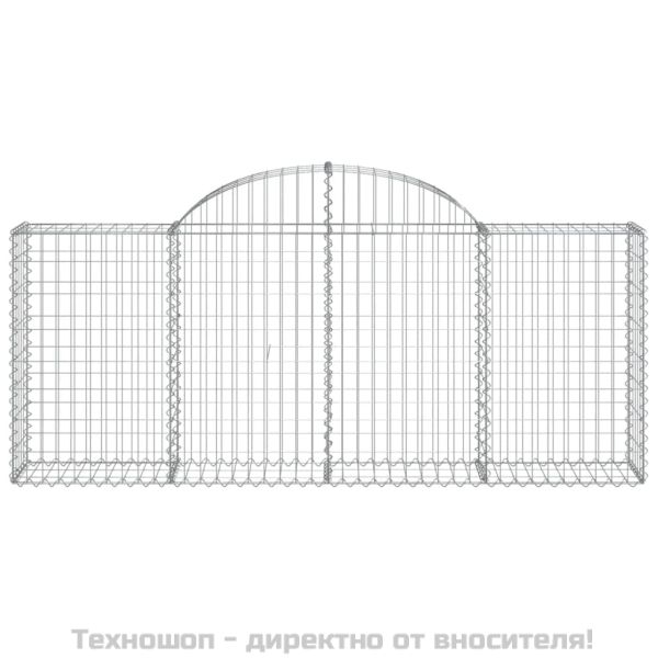 Габионни кошници арка 3 бр 200x30x80/100 см поцинковано желязо