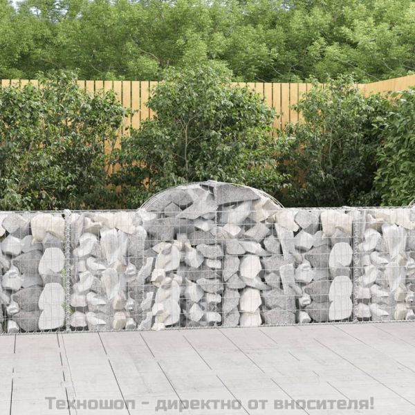Габионни кошници арка 7 бр 200x30x80/100 см поцинковано желязо