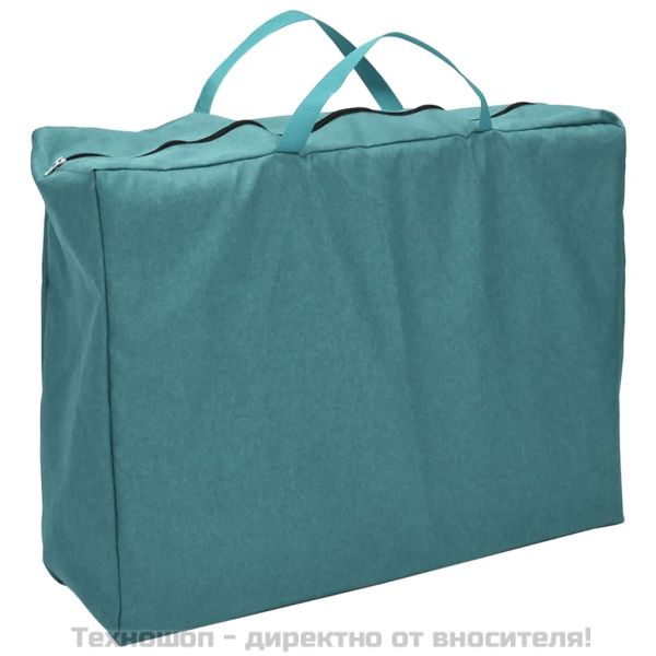 Бебешка кошара с матрак, зелена, ленен плат