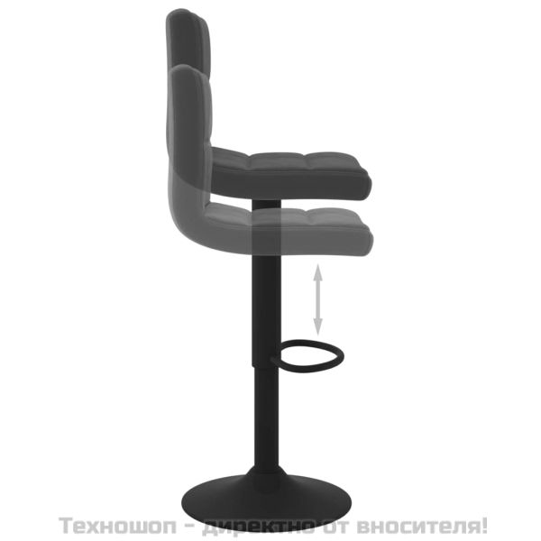 Бар табуретки, 2 бр, черни, кадифе