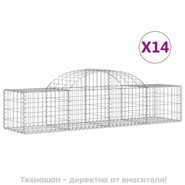Габионни кошници арка 14 бр 200x50x40/60 см поцинковано желязо