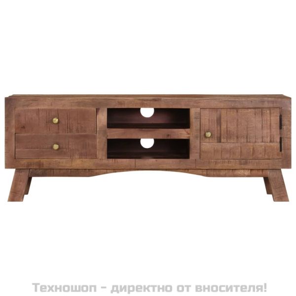 ТВ шкаф, 110x30x45 см, грубо мангово дърво