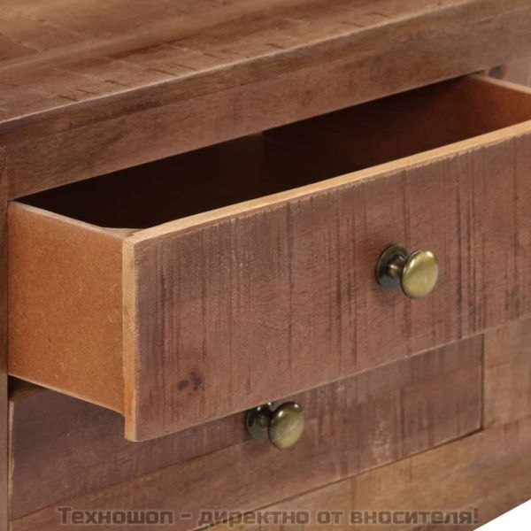 ТВ шкаф, 110x30x45 см, грубо мангово дърво