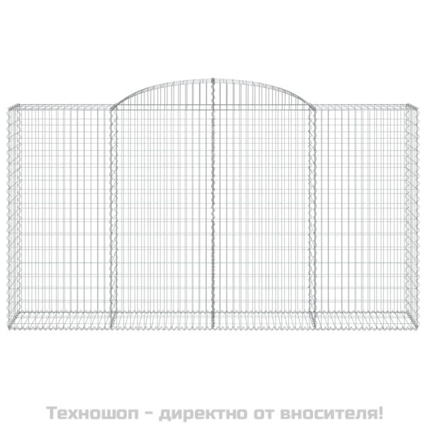 Дъговидна габионна кошница 300x50x160/180 см поцинковано желязо