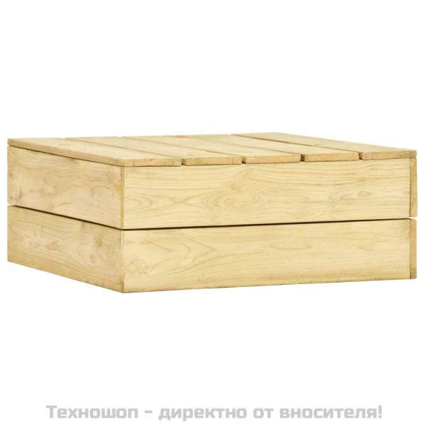 Градински лаундж комплект, 4 части, импрегниран бор масив