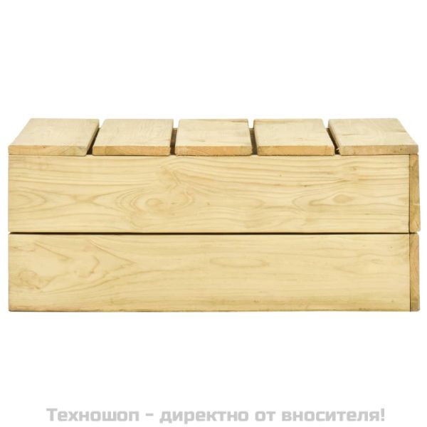 Градински лаундж комплект, 4 части, импрегниран бор масив