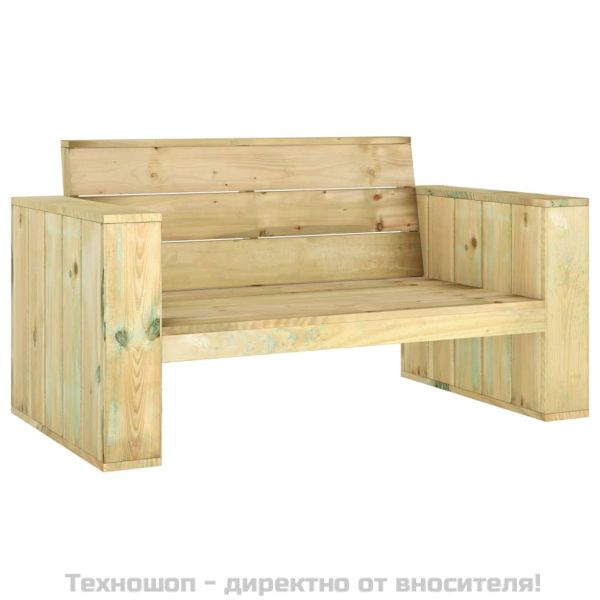 Градински лаундж комплект, 3 части, импрегниран бор масив