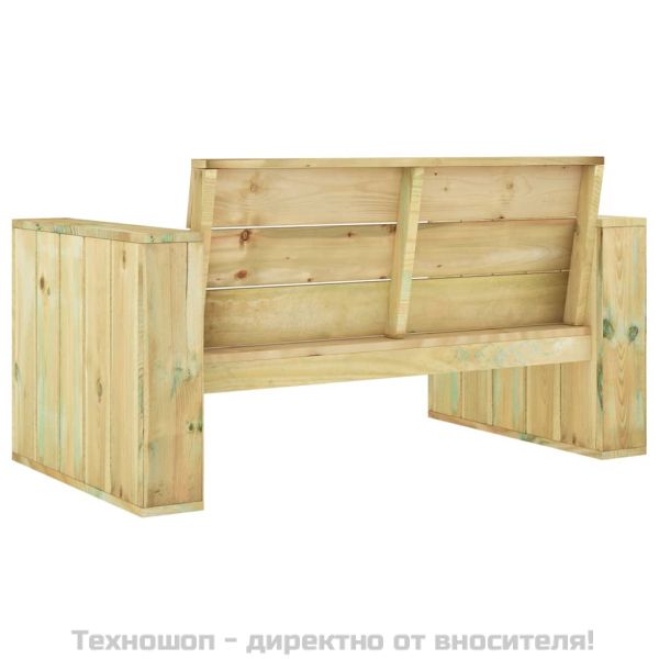 Градински лаундж комплект, 3 части, импрегниран бор масив