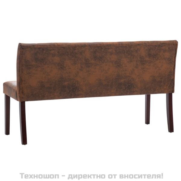Пейка, 148,5 см, кафява, изкуствен велур