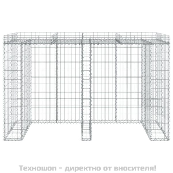 Габион стена за кофа за боклук 192x91x120 см поцинковано желязо