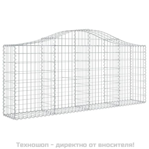 Дъговидна габионна кошница 200x30x80/100 см поцинковано желязо