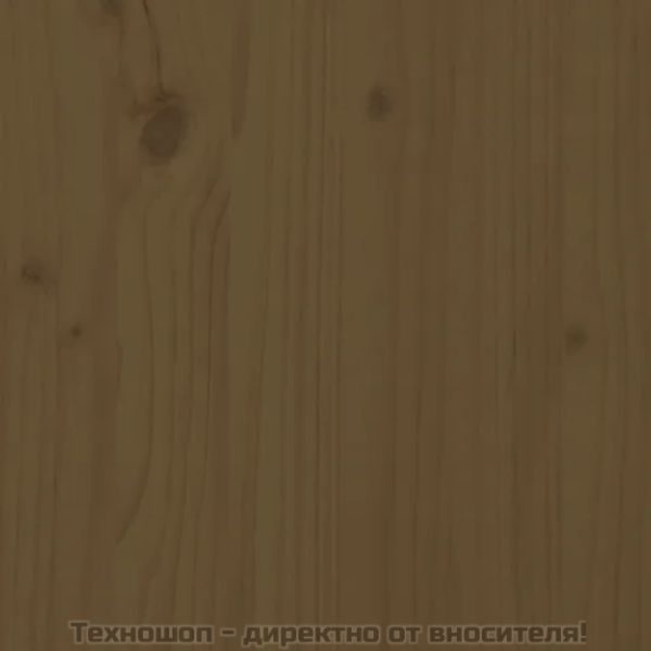 Стенна табла за спалня, меденокафява, 127,5x3x80 см, бор масив