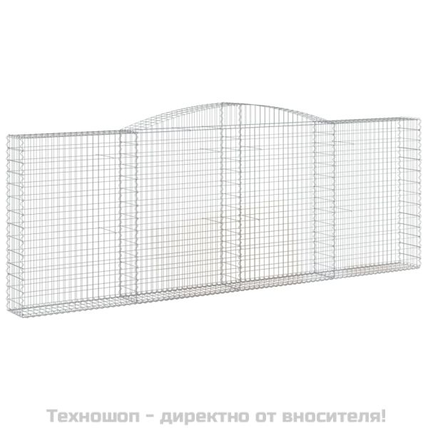 Габионни кошници арка 4 бр 400x30x140/160 см поцинковано желязо