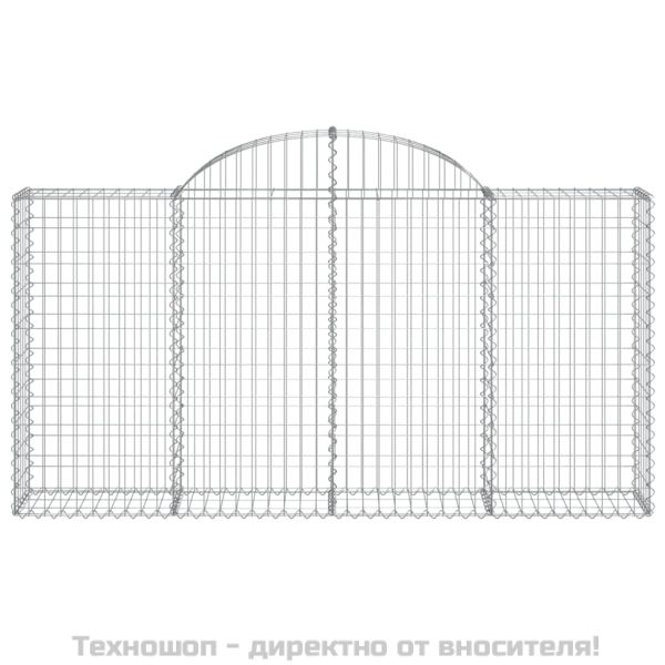 Габионни кошници арка 2 бр 200x30x100/120 см поцинковано желязо