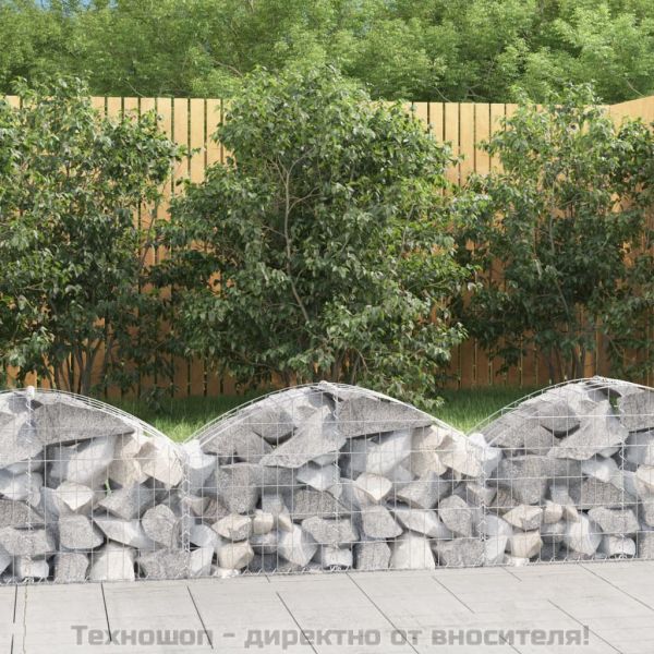 Дъговидна габионна кошница 100x30x40/60 см поцинковано желязо