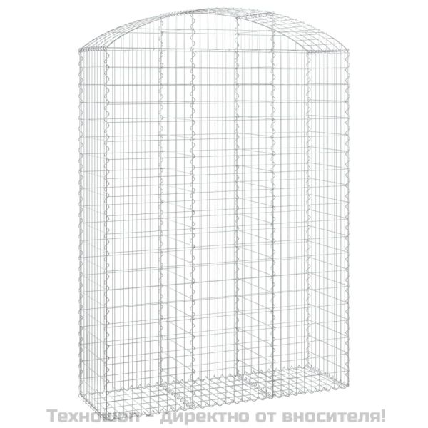 Дъговидна габионна кошница 150x50x200/220 см поцинковано желязо