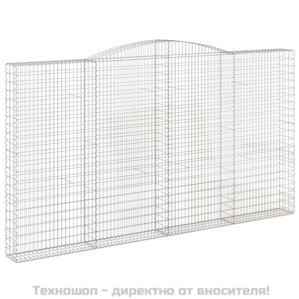 Габионни кошници арка 3 бр 400x30x220/240 см поцинковано желязо