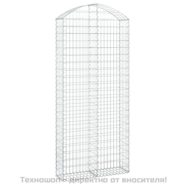 Дъговидна габионна кошница 100x30x220/240 см поцинковано желязо