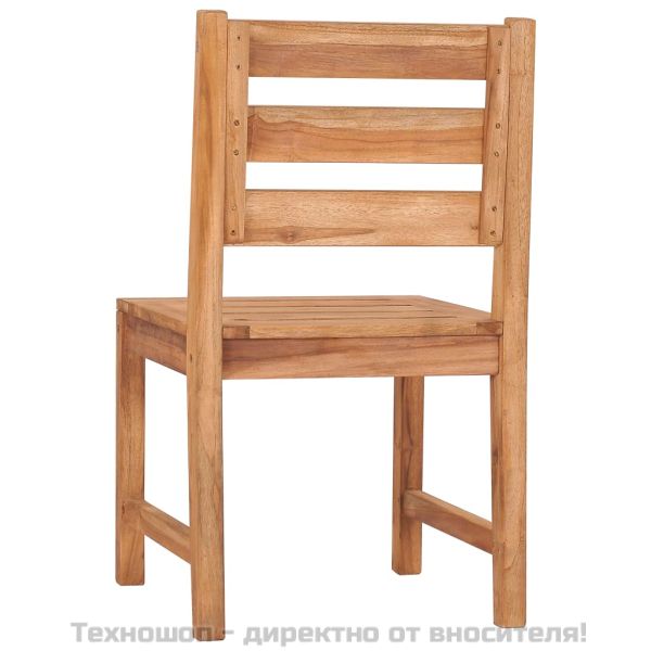 Градински столове, 8 бр, тиково дърво масив