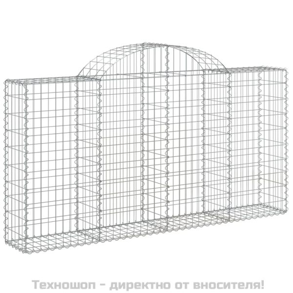 Габионни кошници арка 8 бр 200x30x100/120 см поцинковано желязо