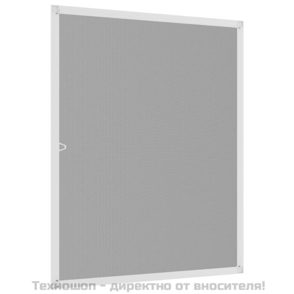 Мрежа против насекоми за прозорци, бяла, 100x120 см