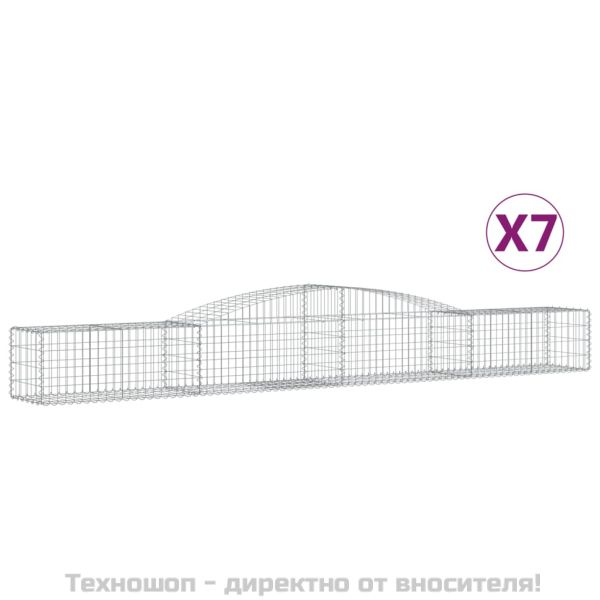 Габионни кошници арка 7 бр 400x50x40/60 см поцинковано желязо