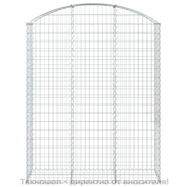 Дъговидна габионна кошница 150x50x180/200 см поцинковано желязо