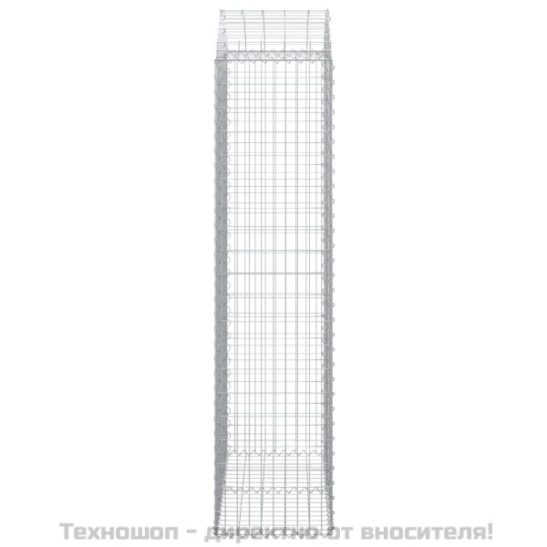 Дъговидна габионна кошница 100x50x200/220 см поцинковано желязо