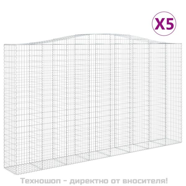 Габионни кошници арка 5 бр 400x50x220/240 см поцинковано желязо