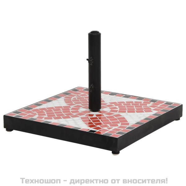 Основа за чадър, теракота и бяло, квадратна, 12 кг