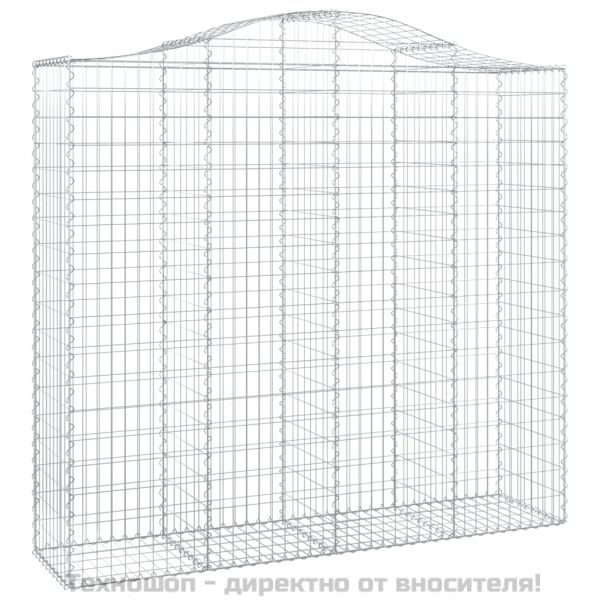 Дъговидна габионна кошница 200x50x180/200 см поцинковано желязо