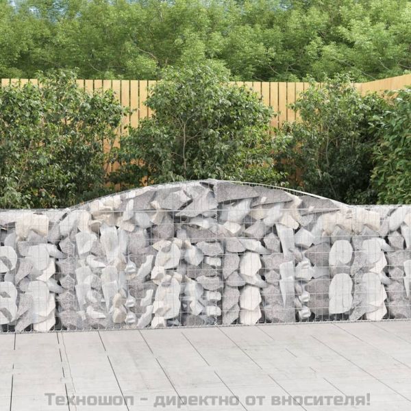 Дъговидна габионна кошница 400x30x100/120 см поцинковано желязо