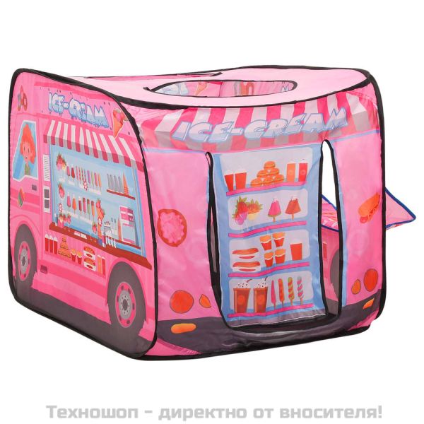 Детска палатка за игра с 250 топки розово 70x112x70 см