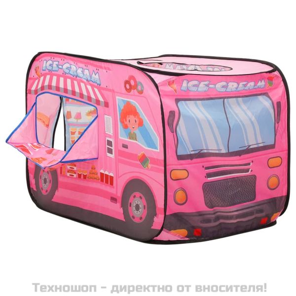 Детска палатка за игра с 250 топки розово 70x112x70 см