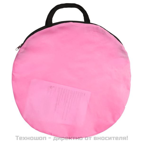 Детска палатка за игра с 250 топки розово 70x112x70 см