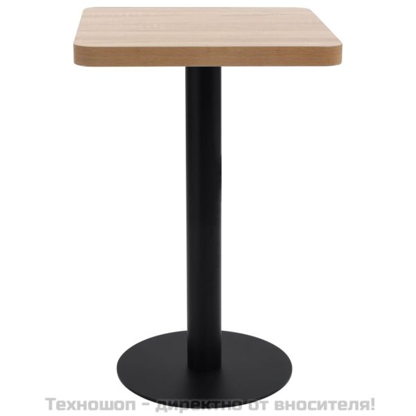 Бистро маса, светлокафява, 50x50 см, МДФ