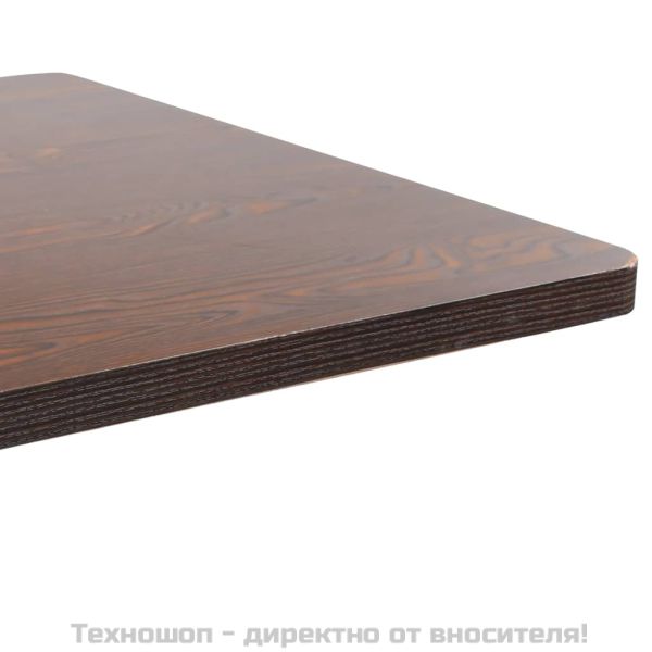 Бистро маса, тъмнокафява, 80x80 см, МДФ