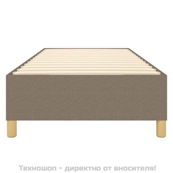 Рамка за легло с пружини, таупе, 90x190 см, плат
