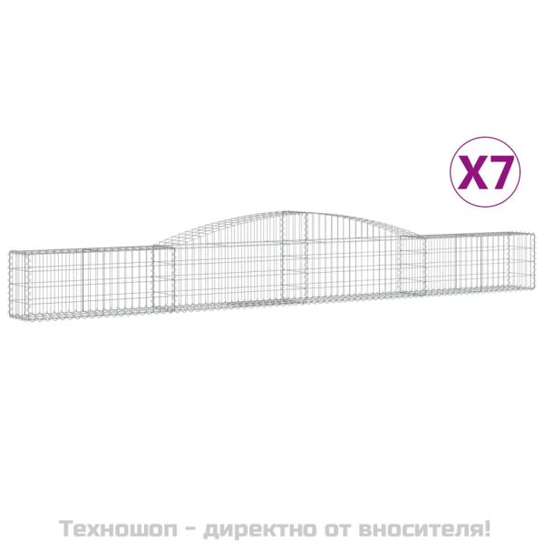 Габионни кошници арка 7 бр 400x30x40/60 см поцинковано желязо