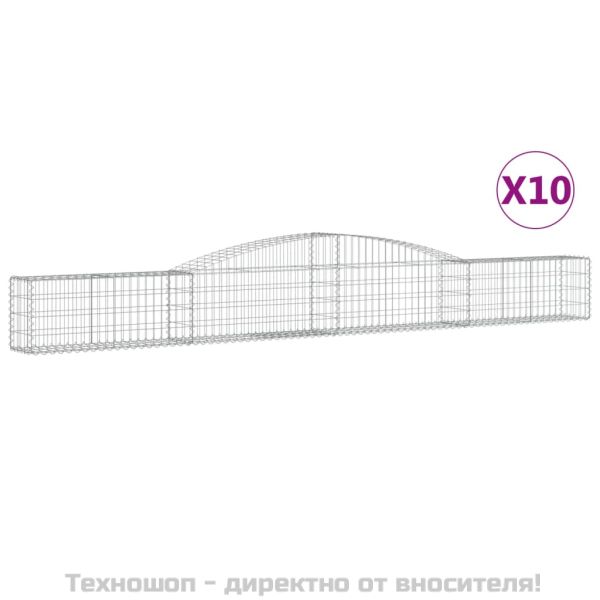 Габионни кошници арка 10 бр 400x30x40/60 см поцинковано желязо