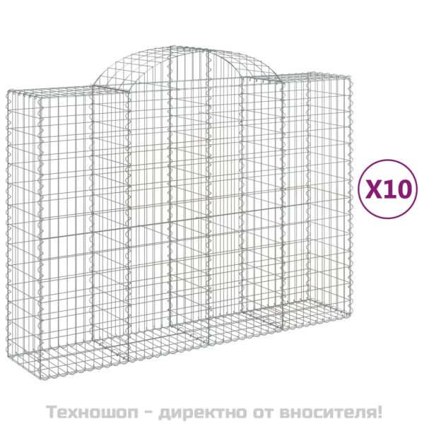 Габионни кошници арка 10 бр 200x50x140/160см поцинковано желязо