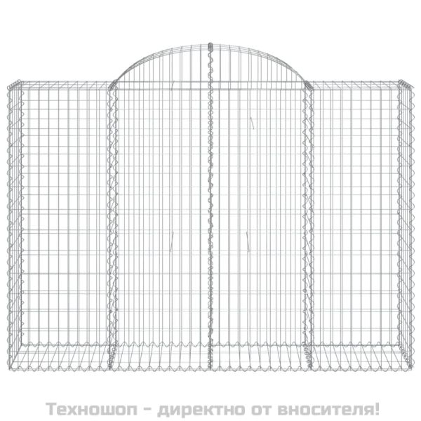 Габионни кошници арка 4 бр 200x50x140/160 см поцинковано желязо