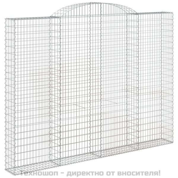 Дъговидна габионна кошница 300x30x220/240 см поцинковано желязо