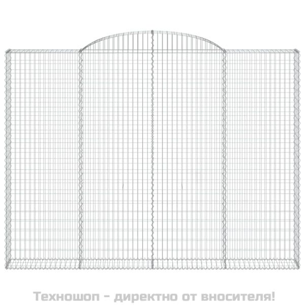 Дъговидна габионна кошница 300x30x220/240 см поцинковано желязо