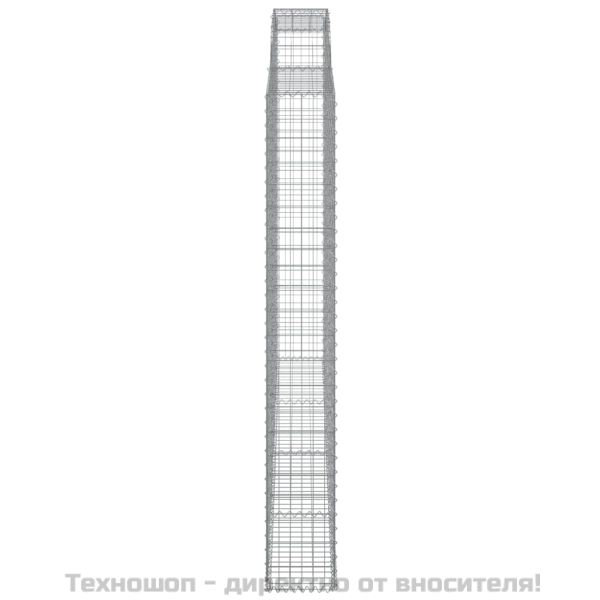 Дъговидна габионна кошница 300x30x220/240 см поцинковано желязо
