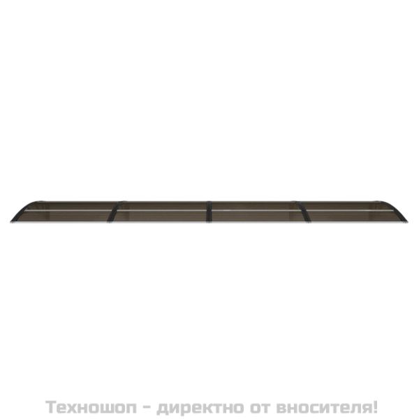 Сенник за врата, черен, 400x100 см, поликарбонат