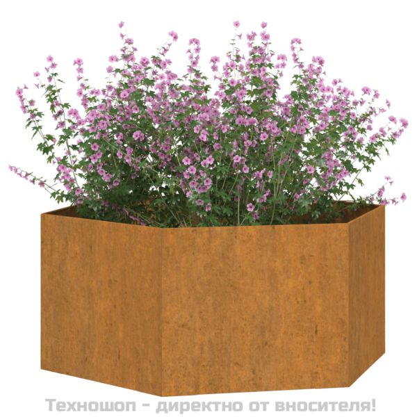 Кашпа, ръждиво, 90x90x45 см, кортенова стомана