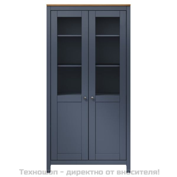 Висок шкаф Hill сив 85x37x170,5 см борово дърво масив