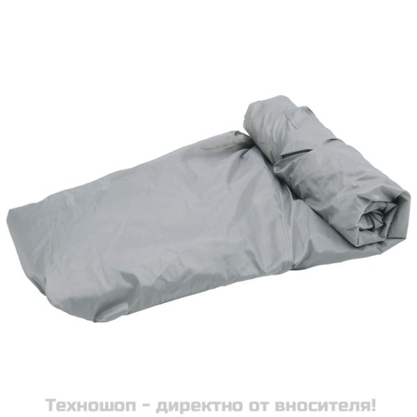 Покривало за лодка, сиво, 440x180x40 см